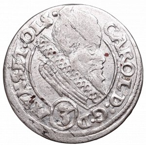Schlesien, Duchy of Oels, Carol II, 3 kreuzer 1615, Oels