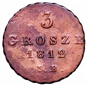 Duchy of Warsaw, 3 groschen 1812