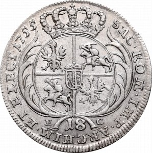 Germany, Saxony, Friedrich August II, 18 groschen 1755, Leipzig