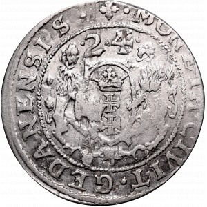 Sigismund III, 18 groschen 1624, Danzig - date overstriked