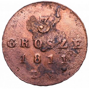 Duchy of Warsaw, 3 groschen 1811