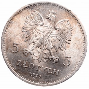 II Republic of Poland, 5 zloty 1928 Nike - PCGS MS62