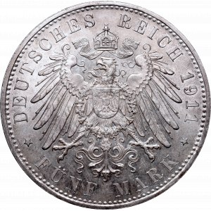 Germany, Bayern, 5 mark 1911 D