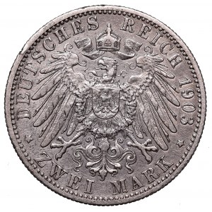 Niemcy, Wirtemberga, 2 marki 1903 F