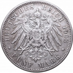 Germany, Bayern, 5 mark 1903