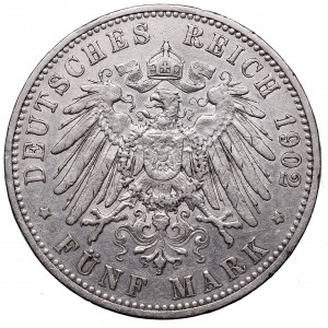 Germany, Preussen, 5 mark 1902