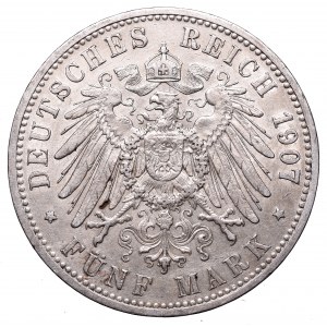 Germany, Preussen, 5 mark 1907