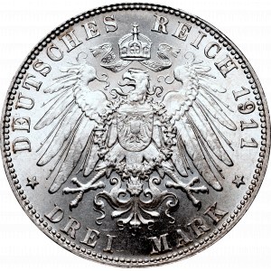 Germany, Bayern, 3 mark 1911