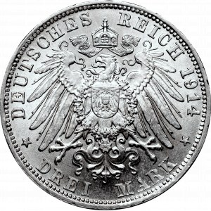 Niemcy, Bawaria, 3 marki 1914