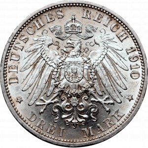 Germany, Baden, 3 mark 1910