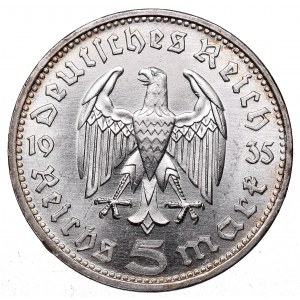 Germany, 5 mark 1935 D Hindenburg