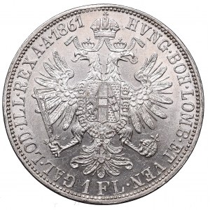 Austria, Franz Joseph, 1 florin 1861