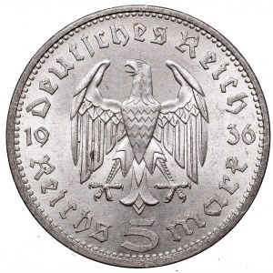 Germany, 5 mark 1936 A Hindenburg