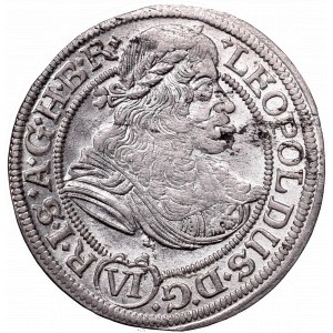 Śląsk pod panowaniem Habsburgów, Leopold I, 6 krajcarów 1673 SHS, Wrocław