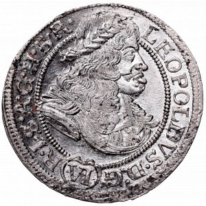 Śląsk pod panowaniem Habsburgów, Leopold I, 6 krajcarów 1673 SHS, Wrocław