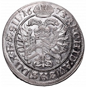 Śląsk pod panowaniem Habsburgów, Leopold I, 6 krajcarów 1673 SHS, Wrocław
