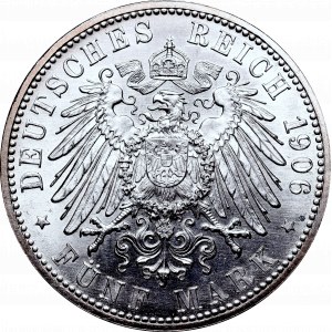Germany, Baden, 5 mark 1906