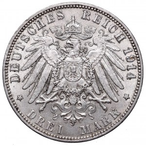Germany, Hamburg, 3 mark 1914