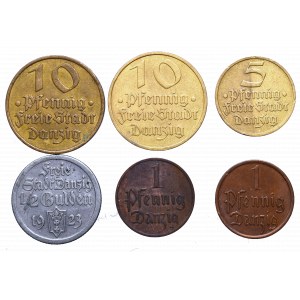 Wolne Miasto Gdańsk, Zestaw monet
