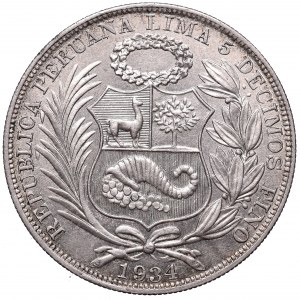 Peru, 1 sol 1934