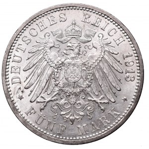 Germany, Baden, 5 mark 1913