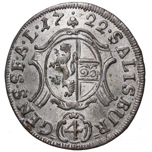 Austria, Bishopic of Salzburg, 4 kreuzer 1722