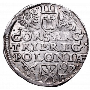 Zygmunt III Waza, Trojak 1592, Poznań - nieopisany GORS