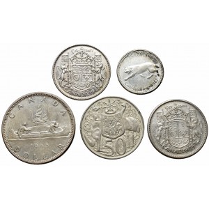 Zestaw 5 monet świata