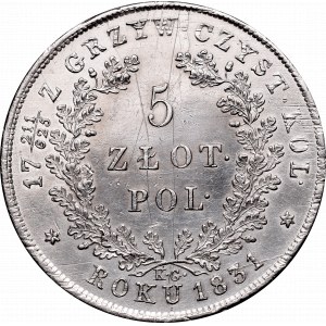 November Uprising, 5 zloty 1831