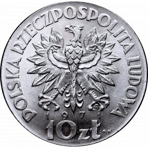 PRL, 10 złotych 1971 FAO Próba