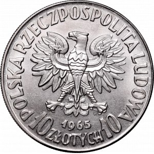 PRL, 10 złotych 1965 VII Wieków Warszawy Próba