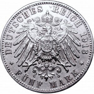 Germany, Bayern, 5 mark 1913 GCN XF45