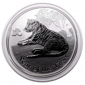 Australia, 2 dolary 2010 Rok Tygrysa (2 uncje srebra)