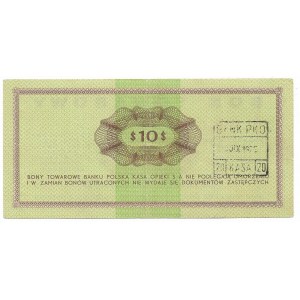 PRL, Pewex, Bon towarowy 10 dolarów 1969