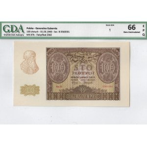 GG, 100 złotych 1940 B (Falsyfikat ZWZ)- GDA 66EPQ