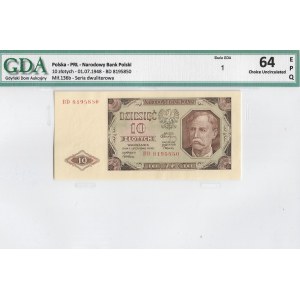 PRL, 10 złotych 1948 BD - GDA 64EPQ