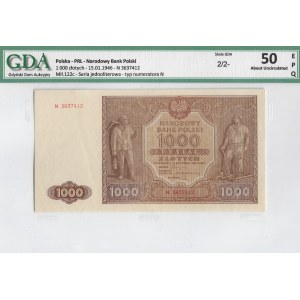 PRL, 1000 złotych 1946 N - GDA 50EPQ