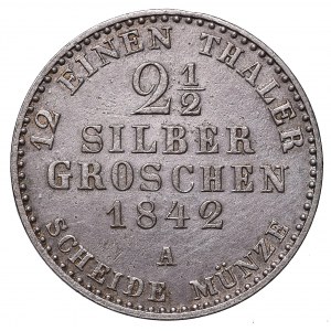 Niemcy, Prusy, 2-1/2 silber groschen 1842 A