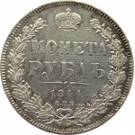 Rosja, Mikołaj I, 1 rubel 1844 KB, Petersburg, ładny