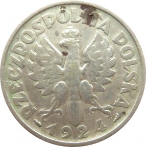 Polska, II RP, Kłosy, 2 złote 1924, Paryż