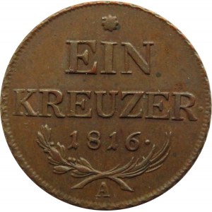 Austria, Franciszek II, 1 kreuzer (krajcar) 1816 A, Wiedeń