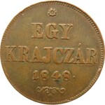 Austria/Węgry, 1 kreuzer (krajcar) 1848