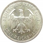 Niemcy, Republika Weimarska, 3 marki 1927, 450 lat Uniwersytetu w Tubingen, Stuttgart, UNC