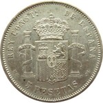 Hiszpania, Alfonso XII, 5 peset 1884 Madryt