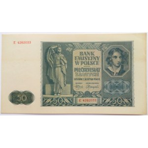 Polska, Generalna Gubernia, 50 złotych 1941, seria E, UNC/UNC-