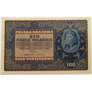 Polska, II RP, 100 marek 1919, IE seria S, UNC