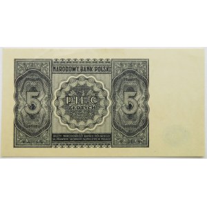 Polska, RP, 5 złotych 1946, bez oznaczenia serii, UNC