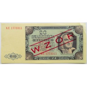 Polska, RP, 20 złotych 1948, seria KE, WZÓR