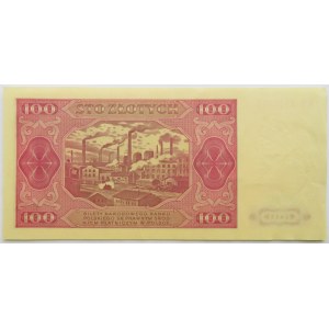 Polska, RP, 100 złotych 1948, seria KR, WZÓR