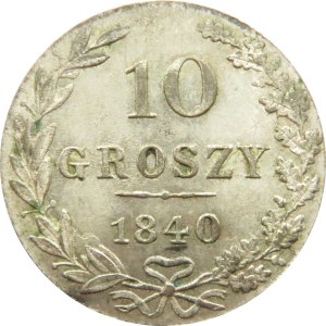 Mikołaj I, 10 groszy 1840 MW, Warszawa, mennicze!